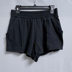 Gilly Hicks Black Fleece Pleated Lounge Shorts